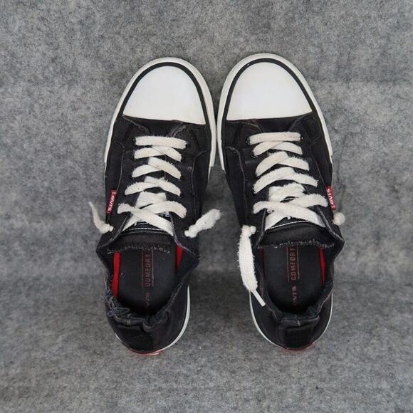 Levis Shoes Womens 6 Sneakers Stretch Slip On Casual Active Stan G Black Canvas - Picture 8 of 13